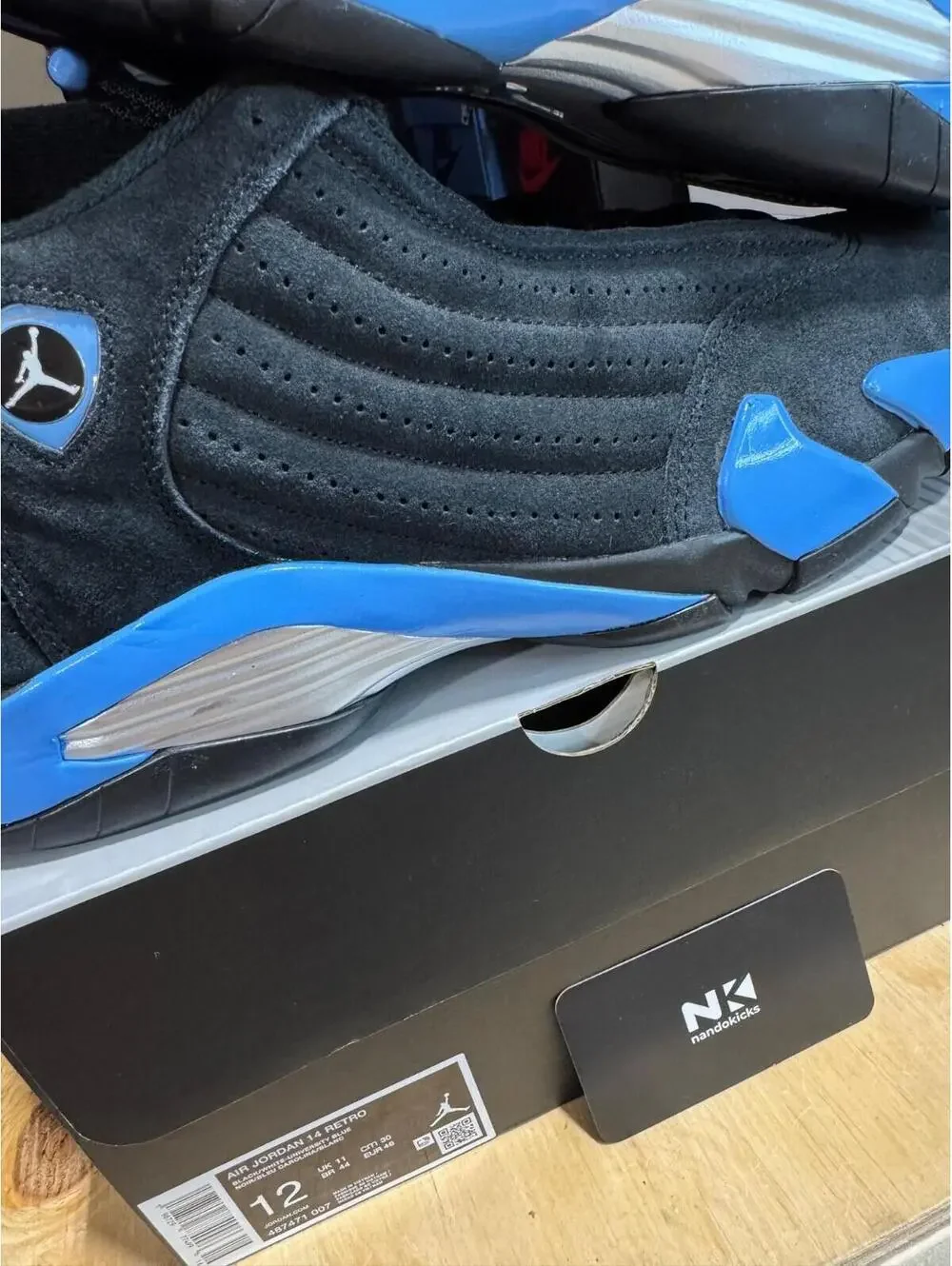 Air Jordan 14 Retro 'Black University Blue' 2026 487471 007 Size 10.5